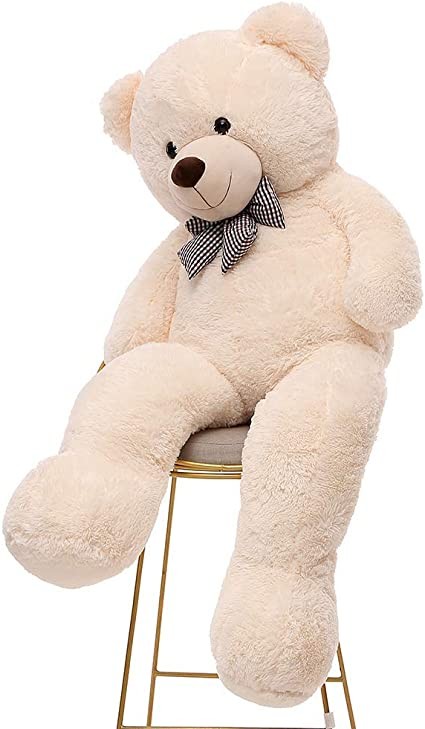 Misscindy Giant Teddy Bear Plush Stuffed Animal for Girlfriend or Kids 47",(White)