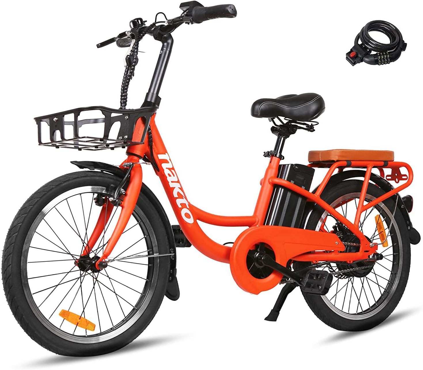 NAKTO Electric Bike for Adults, 250W Ebike 18-22 MPH City Electric Bicycles Sporting High-Speed Bicycles 36V 10.8AH Removable Waterproof Lithium Battery, Female Male